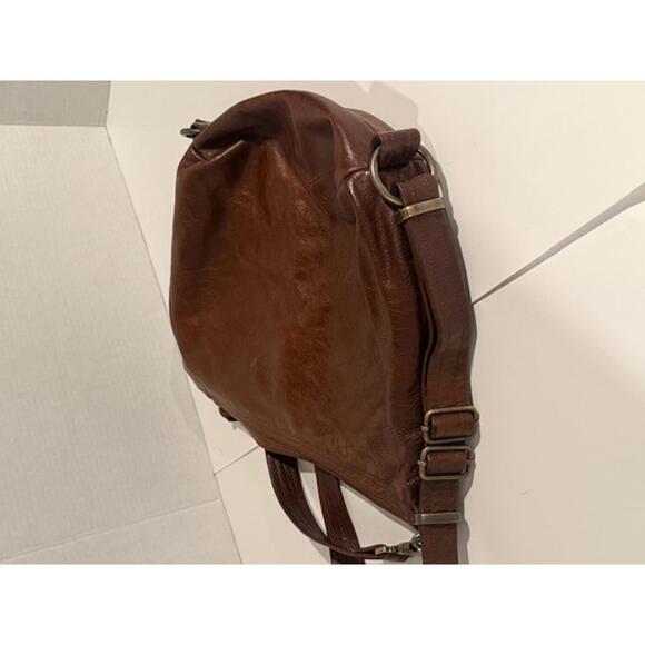 VTG GENUINE LEATHER ROUGH AND TUMBLE NATASHA DURHAM SHOULDER BAG BROWN CHEETAH - Picture 9 of 9